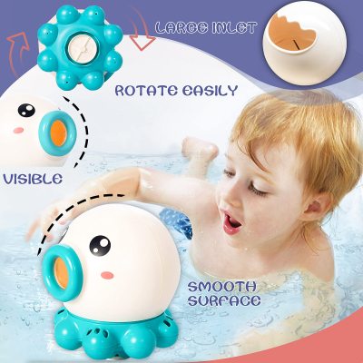 Baby Bath Water Toys Rotating Spray Octopus Baby Bathroom Shower Children's Bath Toys