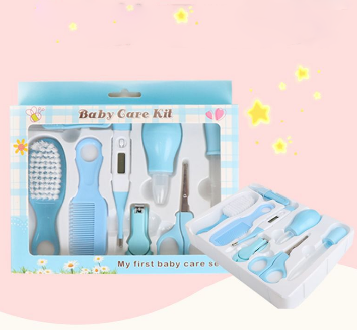 8pcs/Set Newborn Baby Care Set Kids Nail Hair Health Care Grooming Brush Infant Nursery Cleaning Kit Healthcare Accessories