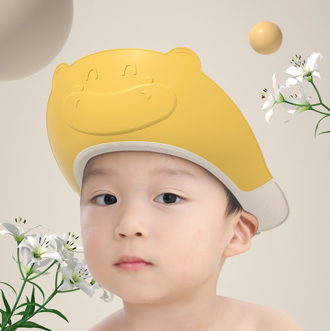 Baby Shampoo God Ear Protector Shampoo Hat Adjustable Infant Child and Toddler Waterproof Shower Shampoo Hat