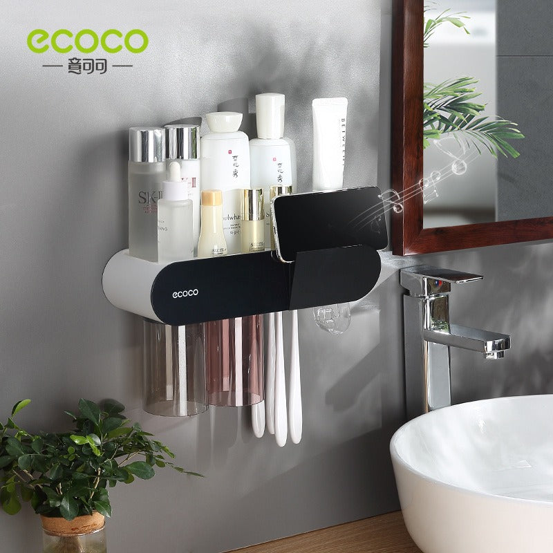 Toothbrush holder wall mounted home mouthwash cup electric non perforated dental tools, dental cylinder set holder