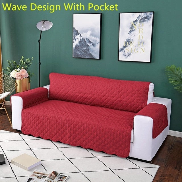 Sofa Couch Cover Chair Throw Pet Dog Kids Mat Furniture Protector Reversible Removable Armrest Slipcovers 1/2/3 Seat